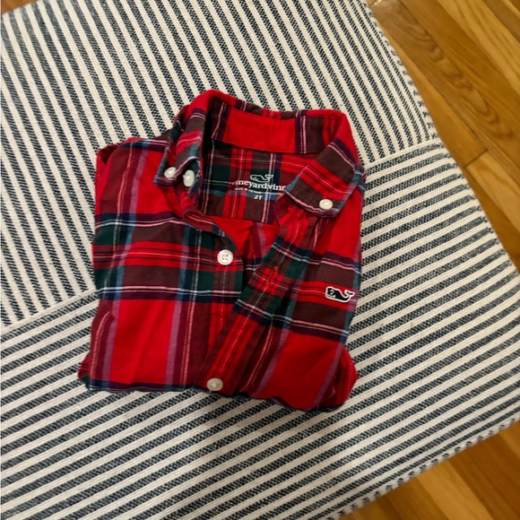 Vineyard Vines plaid flannel dress shirt size 2T - Picture 2 of 2